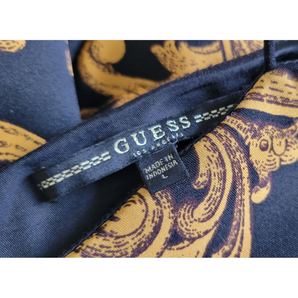 GUESS Bodycon Asymmetrical Shoulder Mini Dress - Picture 3 of 6